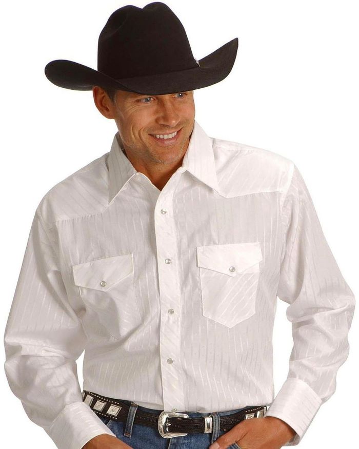 Wrangler Men's Long Sleeve Western Snap Dobby Stripe Shirt - Riley &  McCormick