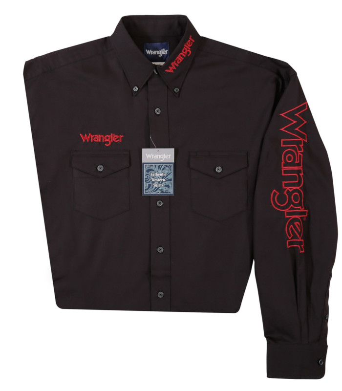 WRANGLER® Men's Logo Long Sleeve Shirt - Riley & McCormick