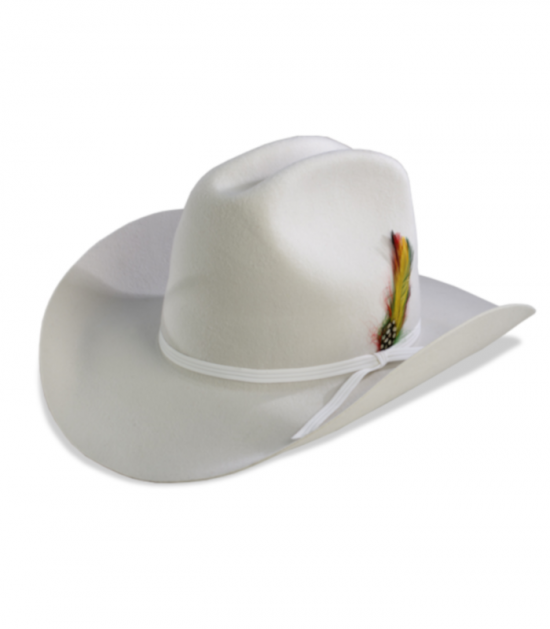 Citation White Felt Stampede Cowboy Hat