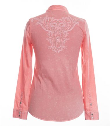 Western Stampede Pink Ladies Long Sleeve Shirt