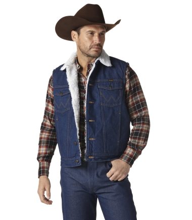 Sherpa Lined Denim Vest