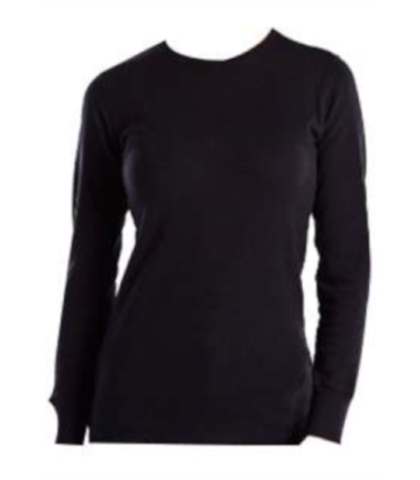 Ladies Fire Retardant Crew Neck Tee Black Work Wear Western PPE