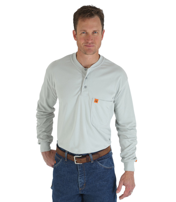 Wrangler Fr Long Sleeve Henley Riley And Mccormick