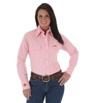Wrangler Women's FR Long Sleeve Shirt Pink