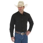 Wrangler Men's Dress Western Black