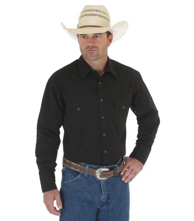 Wrangler Men's Dress Western Black