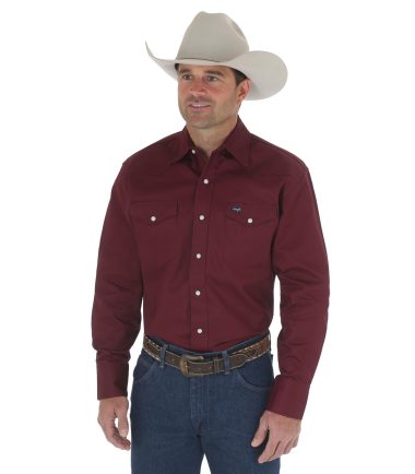 HEAVY DUTY Dark Red Basic Western by Wrangler