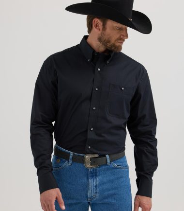 George Strait Men's Black Shirt by Wrangler