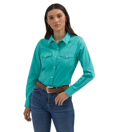 Wrangler® Women's Aqua Stretch Shirt